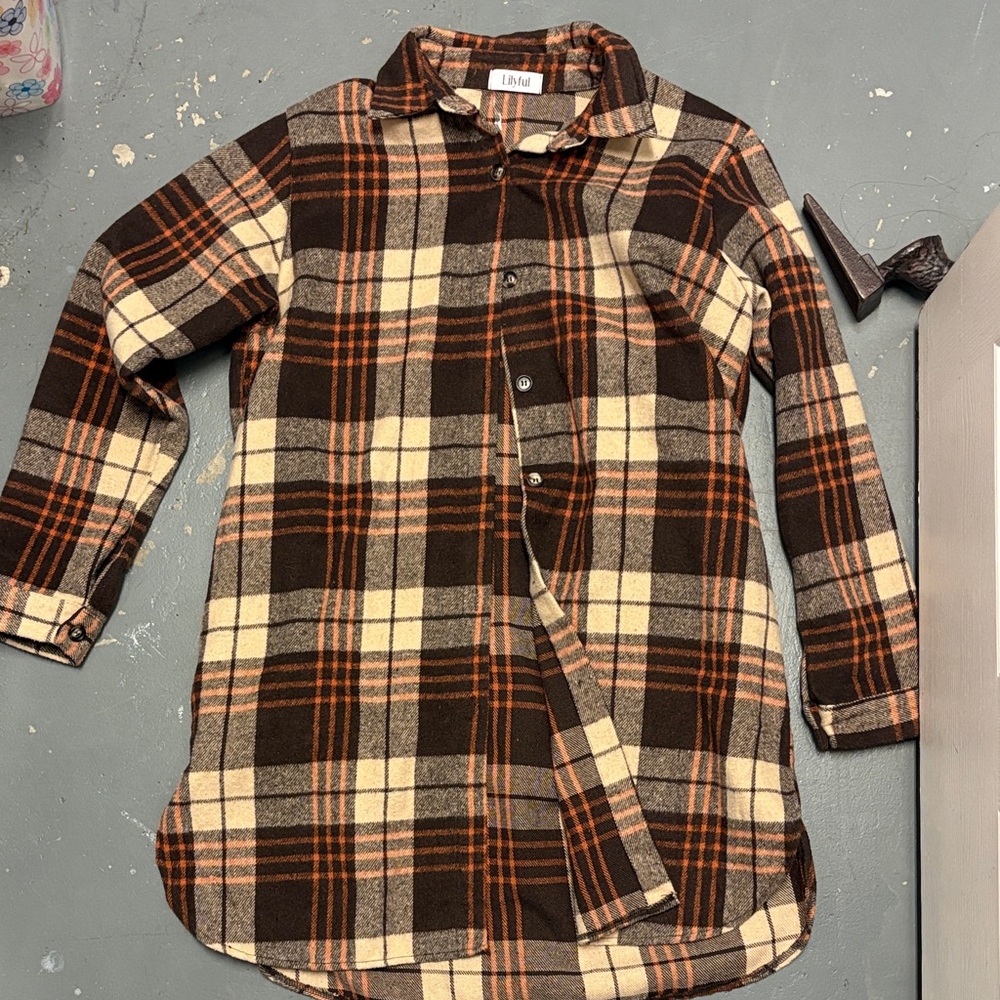 Button up fall plaid jacket